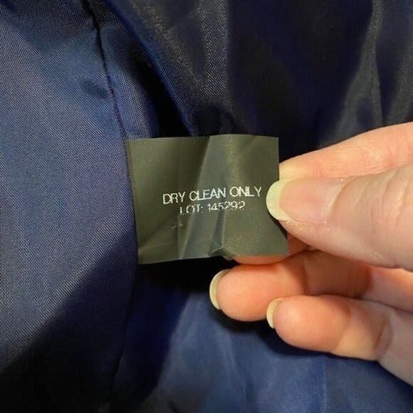 Anne Klein Plus Size Double-Breasted Blue Wool Peacoat Size 2X NWT - Picture 7 of 8